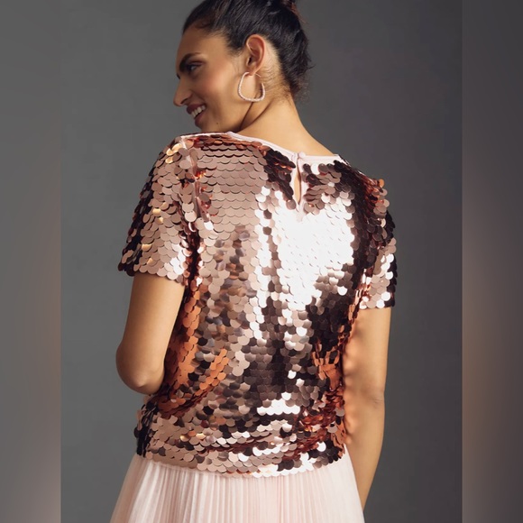 NWT Anthropologie/Eva Franco Aja Sequined Party Top Size S - Picture 3 of 8